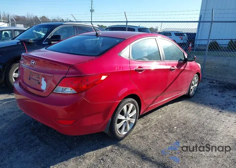 2014 Hyundai Accent Gls z USA, uszkodzony, nr VIN KMHCU4AE0EU610785